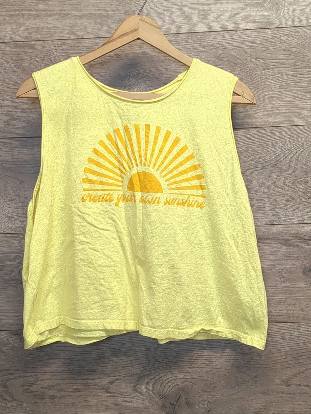 Athletic Works Short Yellow Sunshine Tank Top Women's Plus Size XXXL 22